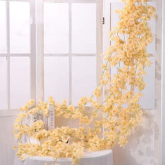 Artificial Cherry Blossom Rose Vine Wall