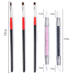 Gel Liner Polish Brush Set Nail Art Dotting Tools