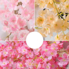 Artificial Cherry Blossom Rose Vine Wall